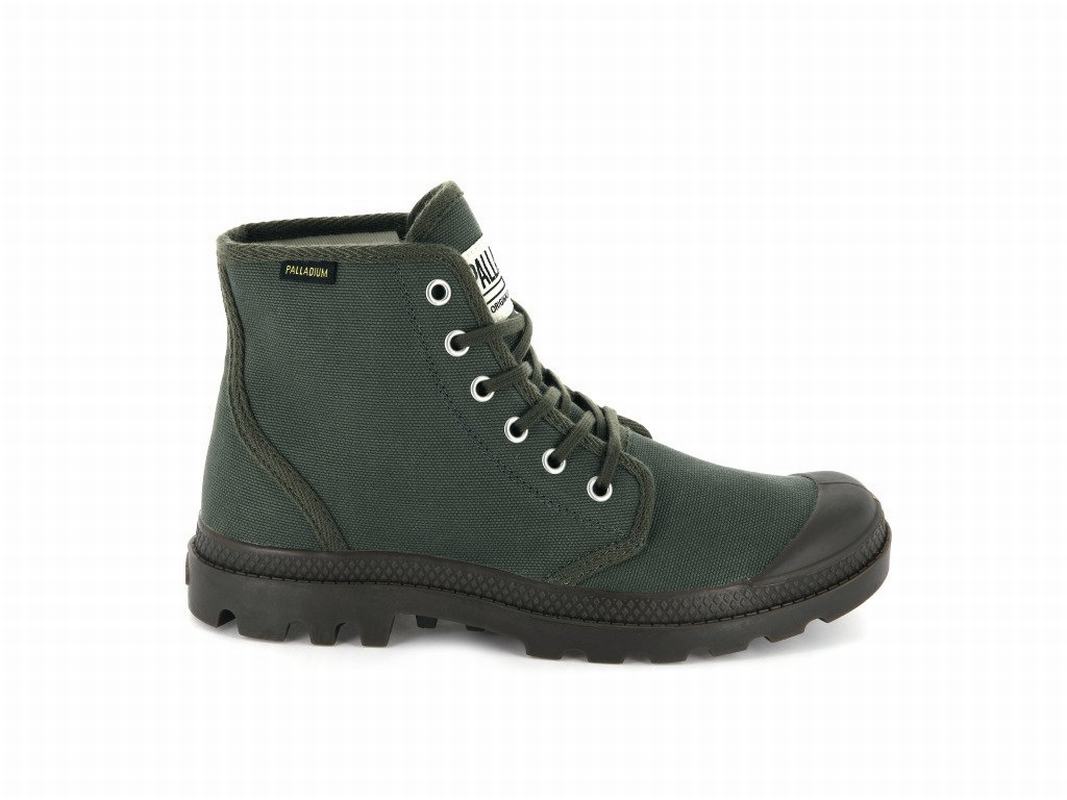 Botas Palladium Pampa Hi Originale Hombre - Verde Oliva/Negras ||EDLY-53641||